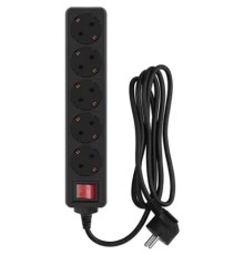 PC PET Сетевой фильтр AP01006-1.8-BK 1.8м (5 розеток, EURO, EURO/RUS), черный {619893}
