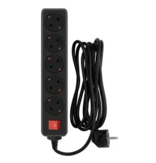 PC PET Сетевой фильтр AP01006-3-B 3м (5 розеток, EURO, EURO/RUS), черный {619894}