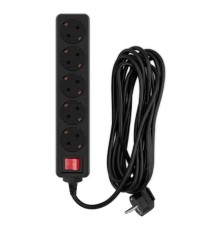 PC PET Сетевой фильтр AP01006-5-B 5м (5 розеток, EURO, EURO/RUS), черный {619895}