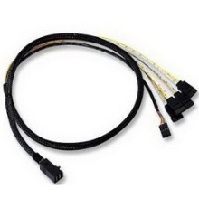 LSI (LSI00410/26II-IC4307-0175) Logic Кабель Кабель MINI SAS HD internal cable SFF8643 to x4 SATA 0,6м 