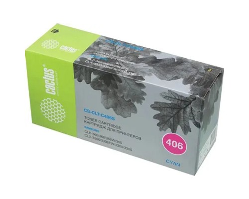 [расходные материалы] CACTUS CLT-C406S Тонер-картридж CS-CLT-C406S для принтеров Samsung CLP-360/365/CLX-3300/3305 cyan
