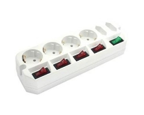 [Сетевые фильтры] MOST Сетевой удлинитель A16 1.6м 6 розеток (A16-Б 1.6), белый (пакет ПЭ) {294615}