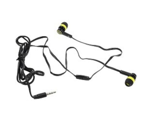 [Наушники] Defender Pulse 420 черный + желтый, вставки [63421]