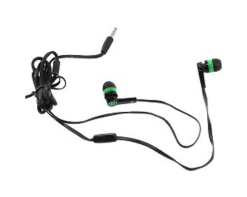 [Наушники] Defender Pulse 420 черный + зеленый, вставки [63422]