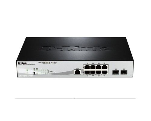 [Сетевое оборудование] D-Link DGS-1210-10P/ME/A1A Управляемый L2 коммутатор с 8 портами 10/100/1000Base-T и 2 портами 1000Base-X SFP (8 портов PoE 802.3af/at, PoE-бюджет 78 Вт)