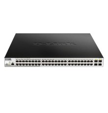 D-Link DGS-1210-52P/ME/B1A PROJ Управляемый L2 коммутатор с 48 портами 10/100/1000Base-T и 4 портами 1000Base-X SFP (порты 1-8 PoE 802.3af/at, порты 9-24 PoE 802.3af, PoE-бюджет 193 Вт)