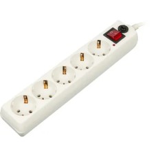 BURO Сетевой фильтр, 5 розеток, 3 метра, (500SH-3-W), белый (коробка) {992290}