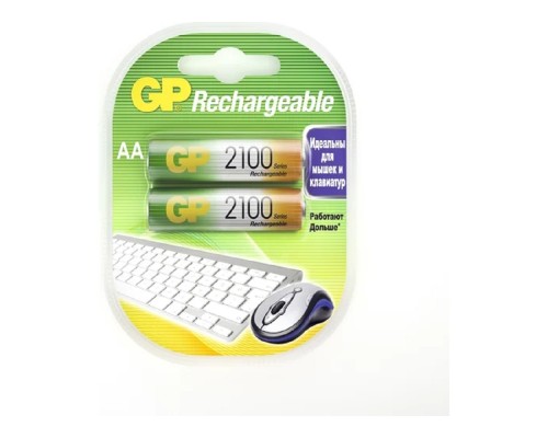 [Аккумулятор] GP ReEnergy 210AAHC AA, емкость 2100 мАч (210AAHCRGY-2CRCB2) (2 шт. в уп-ке)  аккумулятор