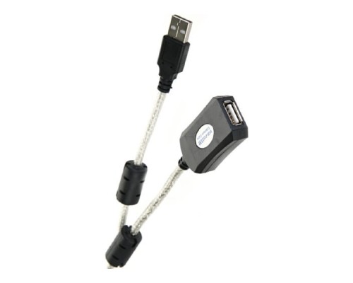[Коммутационный шнур] Aopen/Qust Кабель-адаптер USB2.0-repeater, удлинительный активный <Am-->Af> 15м (ACU823-15M) [6938510851338]