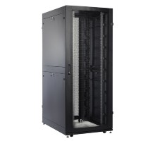 ЦМО Шкаф серверный ПРОФ напольный 42U (800x1000) дверь перфор. 2 шт., черный, в сборе (ШТК-СП-42.8.10-44АА-9005) (1 коробка)