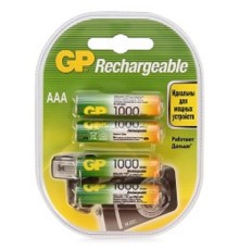 GP ReEnergy 100AAAHC AAA, емкость 1000 мАч (100AAAHCRGY-2CRCB4) (4 шт. в уп-ке) блистер