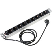 REM Блок розеток Rem-16 с инд., 9 Shuko, 16A, алюм., 19