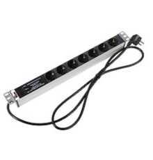 REM Блок розеток Rem-16 с фил. и инд., 7 Shuko, 16A, алюм., 19