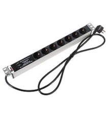 REM Блок розеток Rem-16 с фил. и инд., 7 Shuko, 16A, алюм., 19