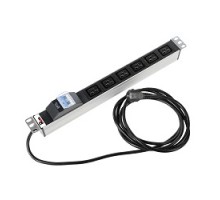 REM Блок розеток Rem-16 с авт. 16А, 6 IEC 60320 C19, 16A, алюм., 19