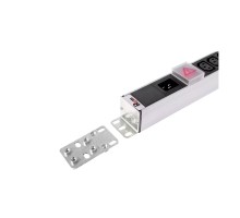REM Вертикальный блок розеток Rem-16 с выкл., 14 IEC 60320 C13, 10 C19, вход C20 16A, алюм., 33-38U (R-16-14C13-10C19-V-1420)