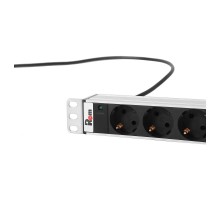 REM Вертикальный блок розеток Rem-16 с инд., 25 Shuko, 16A, алюм., 42-48U, шнур 3 м. (R-16-25S-I-1820-3)