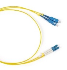 Hyperline FC-D2-9-LC/UR-SC/UR-H-10M-LSZH-YL Патч-корд волоконно-оптический (шнур) SM 9/125 (OS2), LC/UPC-SC/UPC, duplex, LSZH, 10 м