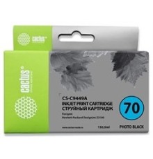 CACTUS C9449A Картридж струйный Cactus CS-C9449A черный для №70 HP Designjet Z3100 (130ml)
