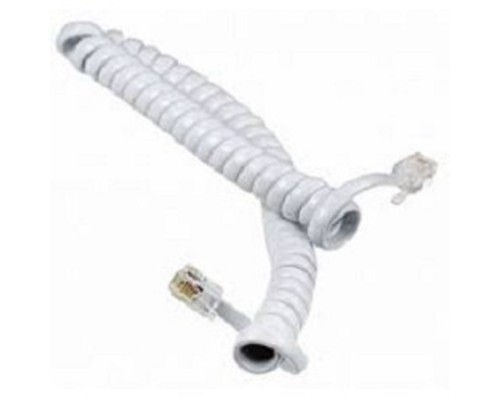 [Патч-корды (сетевые, телефонные)] Rexant (18-2041) Шнур для телефонной трубки, витой RJ-10 (4P-4C), 4м, белый