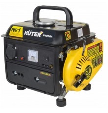 Huter HT950A 64/1/1 Электрогенератор {двухтактный, 650Вт, 220В/50Гц, 57Дб, принудительное охлаждение, бак 4,2л, расход бензина 534 г/кВтч, 365х308х376, 16 кг} 4606059015024