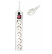BURO Сетевой фильтр, 5 розеток, 1.8 метра, (500SH-1.8-UPS-W 1.8м) белый (коробка) {992304}