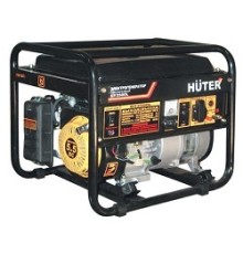 Huter DY2500L 64/1/3 Электрогенератор {четырехтактный, 2000Вт, 220В/50Гц, 76Дб, принудительное охлаждение, бак 12 л, расход бензина 395 г/кВтч, габариты 560х450х460, вес 37 кг} 4606059015048