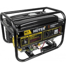 Huter DY3000LX 64/1/10 Электрогенератор {электростартер четырехтактный, 2500Вт, 220В/50Гц,77Дб, принудительное охлаждение, бак 12л,расход бензина 395 г/кВтч, расход масла 6,8, габариты 560х450х4 44кг}