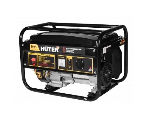 [Huter Генераторы] Huter DY4000L 64/1/21 Электрогенератор {четырехтактный, 3000Вт, 220В/50Гц, 78Дб, принудительное охлаждение, бак 15 л, расход бензина 395 г/кВтч, расход масла 6,8, габариты 610х430х460, вес 42 кг}