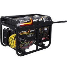 Huter DY6500LXW 64/1/18 Электрогенератор {с колёсами и аккум четырехтактный,5000Вт, 220В/50Гц,81Дб,принудит охлаждение,бак 22 л,расход бенз 374 г/кВтч,расход масла 6,8 г/кВтч,габариты700х535х570 74кг}