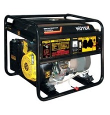 Huter DY6500LX 64/1/7 Электрогенератор {электростартер четырехтактный,5000Вт, 220В/50Гц,81Дб,принудит охлаждение,бак 22 л,расход бенз 374 г/кВтч,расход масла 6,8 г/кВтч, габариты700х535х570 вес 74 кг}