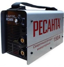 Ресанта САИ 190 65/2 Сварочный аппарат инверторный [65/2] {154В-242В, макс.5,5кВт, 10А-190А, ПВ 70%, напр. холостого хода 80В, напр. 27В, макс. диаметр электрода 5мм, 4,7 кг} 4606059015185
