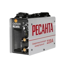 Ресанта САИ 220 65/3 Сварочный аппарат инверторный [65/3] {154В-242В, макс.6,6кВт, 10А-220А, ПВ 70%, напр. холостого хода 80В, напр. 28В, макс. диаметр электрода 5мм, 4,9 кг} 4606059015192