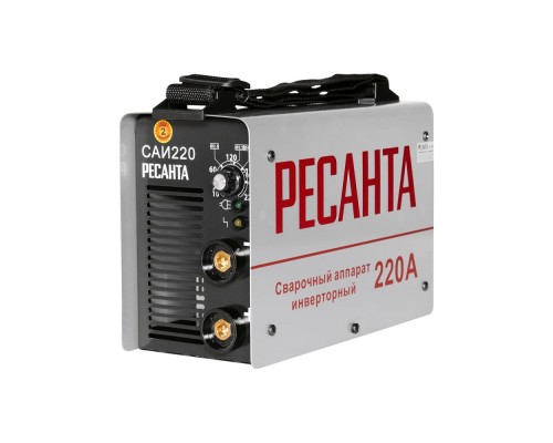 [Ресанта Сварочное оборудование, Инверторы] Ресанта САИ 220 65/3 Сварочный аппарат инверторный [65/3] {154В-242В, макс.6,6кВт, 10А-220А, ПВ 70%, напр. холостого хода 80В, напр. 28В, макс. диаметр электрода 5мм, 4,9 кг} 4606059015192