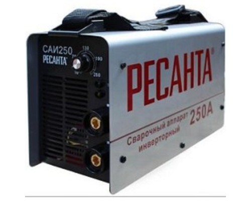 [Ресанта Сварочное оборудование, Инверторы] Ресанта САИ 250 65/6 Сварочный аппарат инверторный [65/6] {154В-242В, макс.7,7кВт, 10А-250А, ПВ 70%, напр. холостого хода 80В, напр. 29В, макс. диаметр электрода 6,мм, 5 кг} 4606059015659