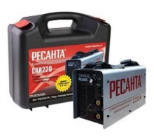 Ресанта САИ 220 65/22 Сварочный аппарат инверторный в кейсе [65/22] {154В-242В, макс.6,6кВт, 10А-220А, ПВ 70%, напр. холостого хода 80В, напр. 28В, макс. диаметр электрода 5мм, 4,9 кг}