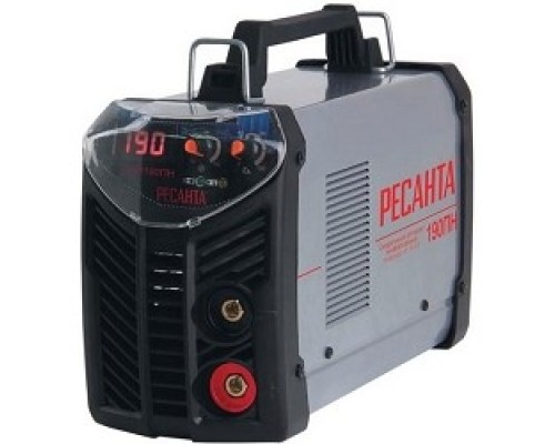 [Ресанта Сварочное оборудование, Инверторы] Ресанта САИ 190 65/19 Сварочный аппарат инверторный ПН [65/19] {140В-240В, макс.6,6кВт, 10А-220А, ПВ 70%, напр. холостого хода 80В, напр. 28В, макс. диаметр электрода 5мм, 6,5 кг} [4606059017158]