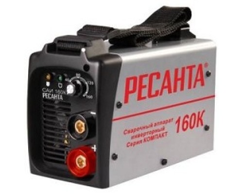 [Ресанта Сварочное оборудование, Инверторы] Ресанта САИ 160К 65/35 Сварочный аппарат компакт [65/35] {154В-242В, макс.4,8кВт, 10А-160А, ПВ 70%, напр. холостого хода 80В, напр. 26В, макс. диаметр электрода 4мм, 3,7кг} 4606059018865