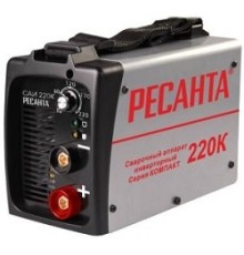 Ресанта САИ 220К 65/37 Сварочный аппарат компакт [65/37] {154В-242В, макс.6,6кВт, 10А-220А, ПВ 70%, напр. холостого хода 80В, напр. 28В, макс. диаметр электрода 5мм, 4кг} 4606059018889