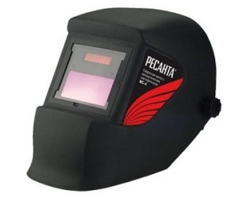 [Защитные очки, Маски для сварки, Защитные щитки] Ресанта МС-4 65/34 Сварочная маска Черная {питание - Батарея солнечная и литиевая} 4606059018780