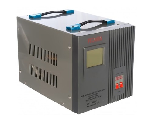 [Ресанта Стабилизаторы напряжения] Ресанта АСН-5 000/1-Ц 63/6/6 Стабилизатор {220В±8%, Габариты 340х220х230, Вес 13 кг}