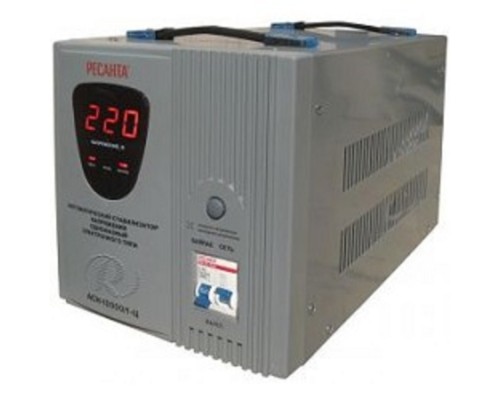 [Ресанта Стабилизаторы напряжения] Ресанта АСН-10 000/1-Ц 63/6/8 Стабилизатор {220В±8%, Габариты 385х220х230, Вес 18 кг} 4607076037709