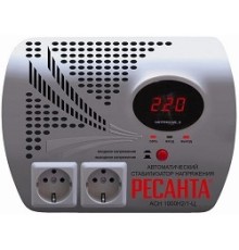 Ресанта АСН-1 000 Н2/1-Ц 63/6/13 Стабилизатор {2 роз, 220В±8%, Габариты 260х200х110, Вес 3,7кг}
