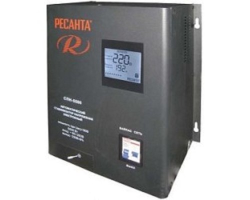 [Ресанта Стабилизаторы напряжения] Ресанта СПН- 8300 63/6/27 Стабилизатор {Настенный , 220В±8%, Габариты 305х190х360, Вес 13 кг}