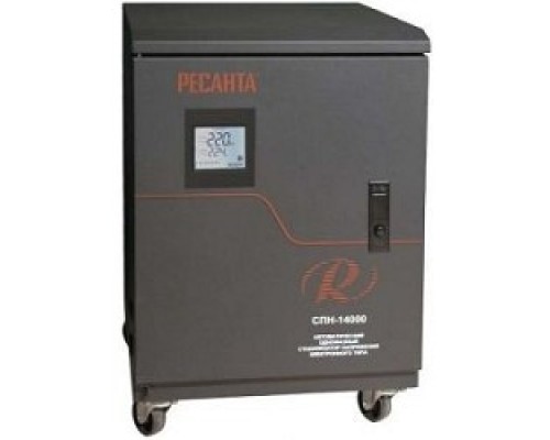 [Ресанта Стабилизаторы напряжения] Ресанта СПН-17000 63/6/29 Стабилизатор {220В±8%, Габариты 380х370х560, Вес 35 кг, колеса}