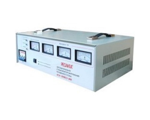 [Ресанта Стабилизаторы напряжения] Ресанта АСН-3 000/3-ЭМ 63/4/1 Стабилизатор  трехфазный {380В±2%, Габ. 490х330х170, Вес 21 кг}