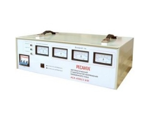 [Ресанта Стабилизаторы напряжения] Ресанта АСН-4 500/3 ЭМ 63/4/2 Стабилизатор  трехфазный {380В±2%, Габ. 490х330х170, Вес 22 кг}