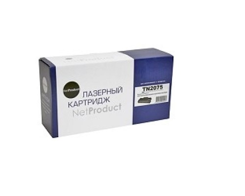 [Расходные материалы] NetProduct TN-2075 Картридж для Brother HL-2030/2040/2070/7010/7420/7820, 2,5К