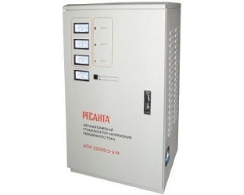 [Ресанта Стабилизаторы напряжения] Ресанта АСН-20 000/3-ЭМ 63/4/6 Стабилизатор  трехфазный {380В±2%, Габ. 530х410х860, Вес 82 кг}