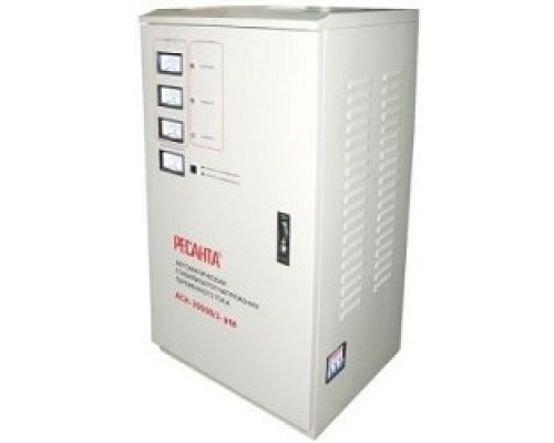 [Ресанта Стабилизаторы напряжения] РесантаАСН-30000/3-ЭМ 63/4/7 Стабилизатор  трехфазный {380В±2%, Габ. 530х430х810, Вес 91 кг}